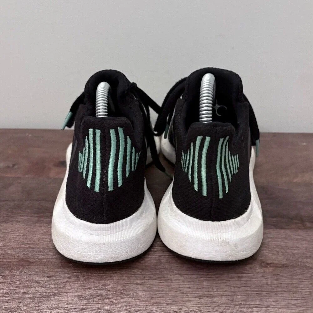 Adidas Swift Run Shoes CG4158 Black Green Size 6.5 Men Or Youth Running Sneakers